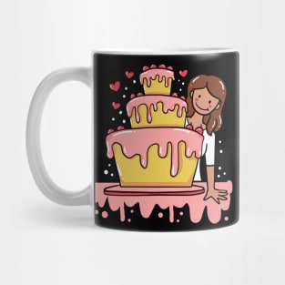 Baking Girl - Cake Decorator - Cute happy birthday Mug